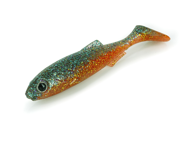 Artificiale Molix Real Thing Shad 4.5" col. 493 UV Metallic Bck Orng