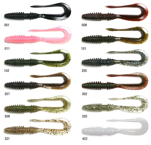 Grub Tail Worm Keitech Mad Wag Mini 2,5” 