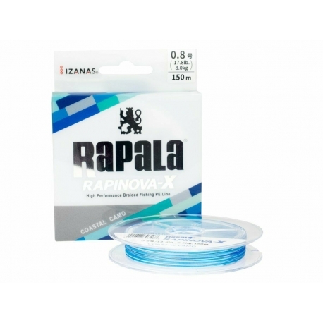 Treccia Rapala Rapinova-X 150 m col. Coastal Camo