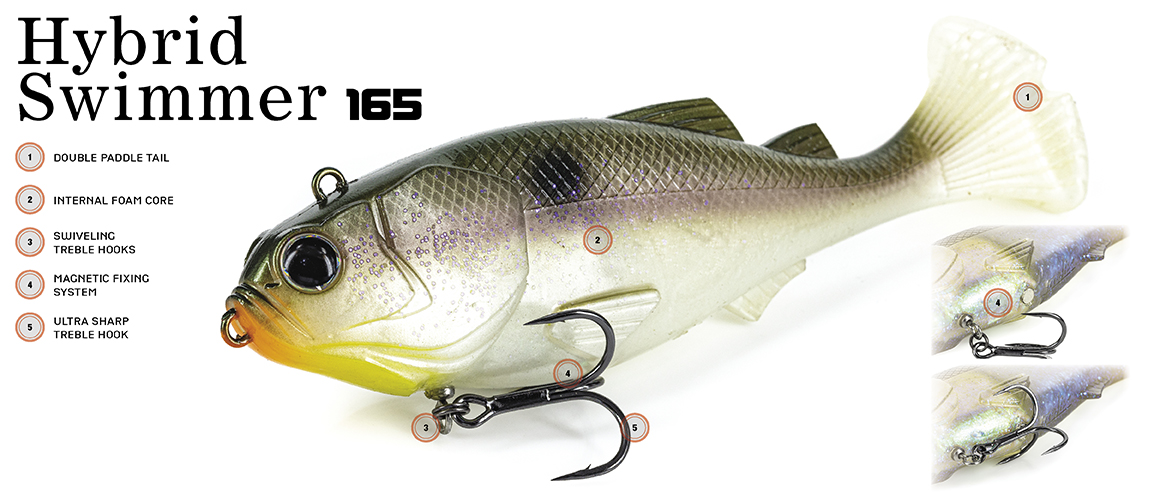 Soft Swimbait Molix Hybrid Swimmer 165