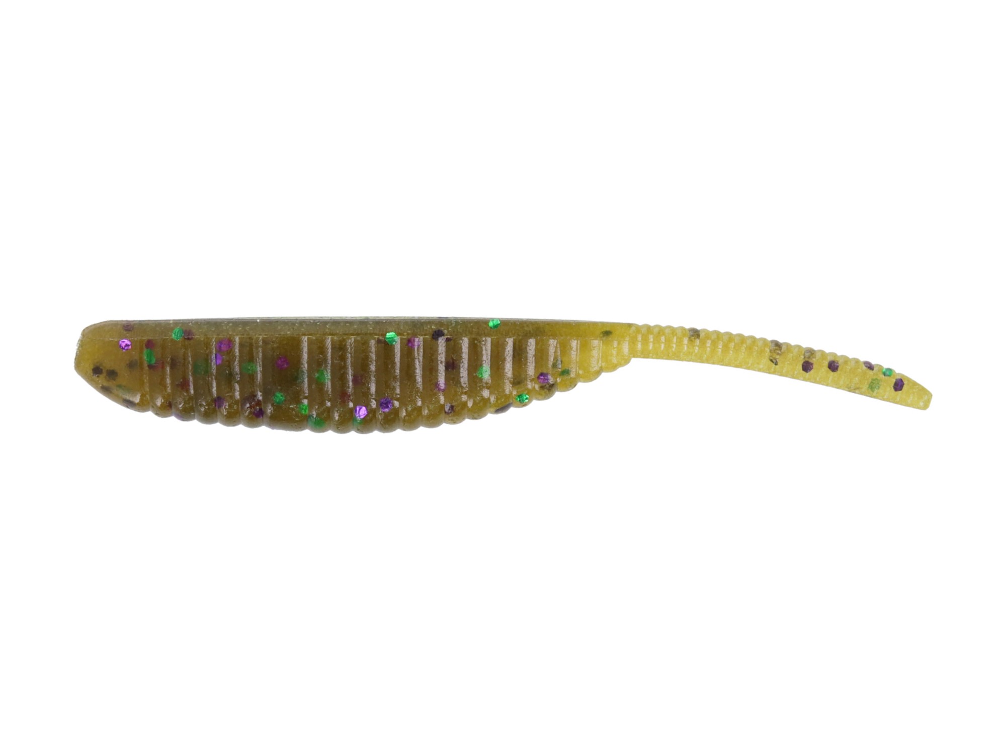 Soft Minnow Gary Yamamoto Shad Shape Worm 4" col. 330 GP w/lg Grn/Pr