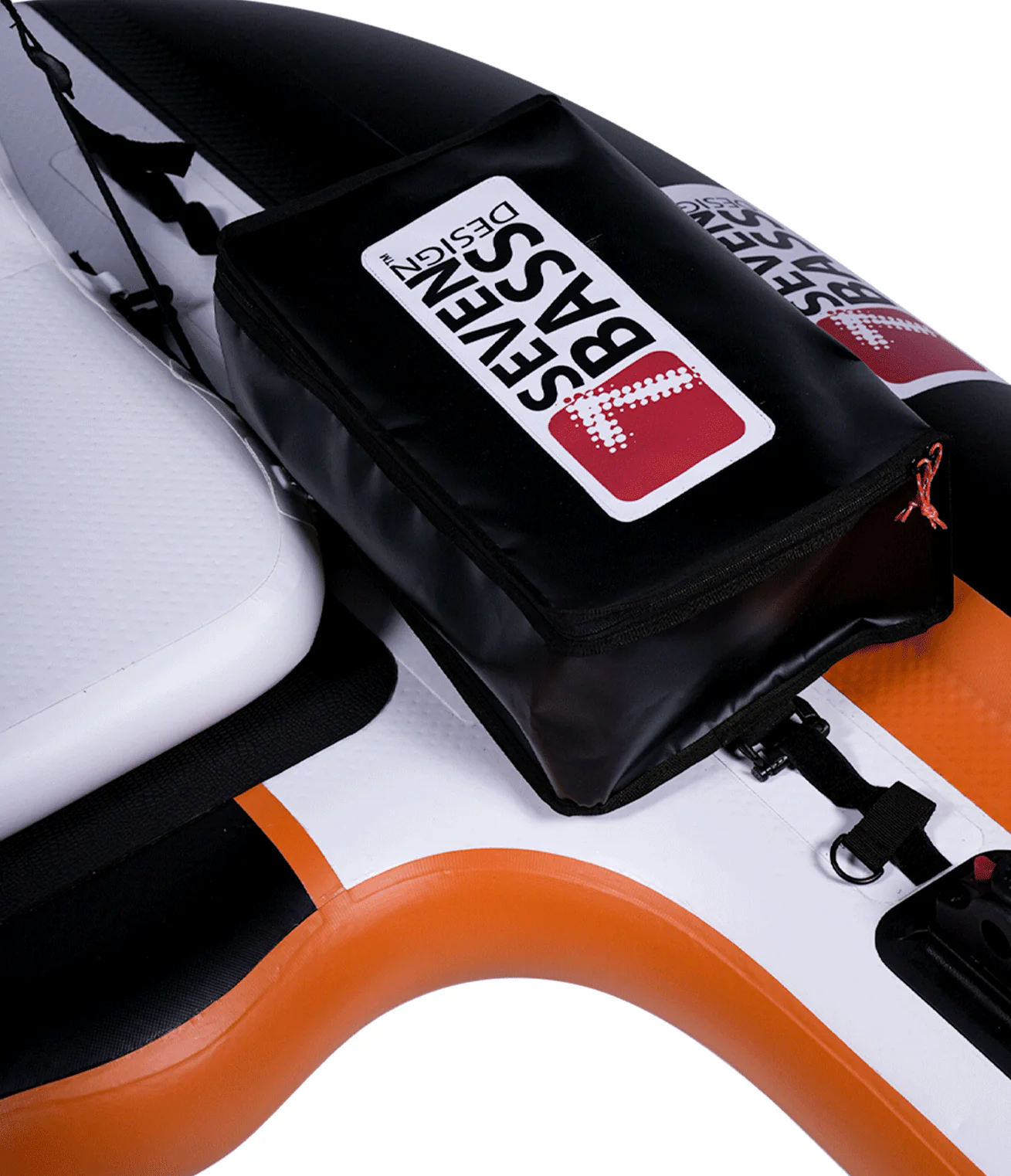 Belly Boat in Dropstitch Seven Bass Flatform col. Orange Black