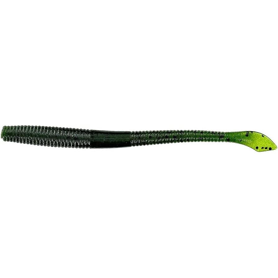 Worm Gary Yamamoto Kut Tail 4" col. 194 Watermelon/Black Flk