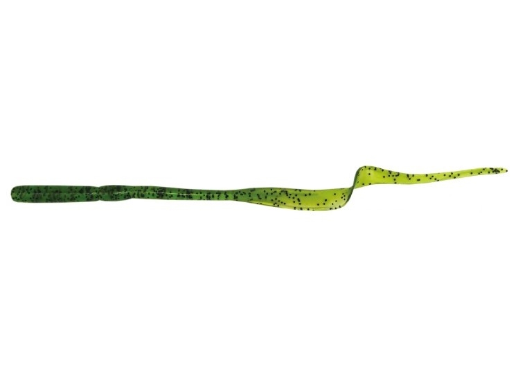 Ribbon Tail Damiki Spear Tail Worm 6.8” Col. 304 Watermelon Black
