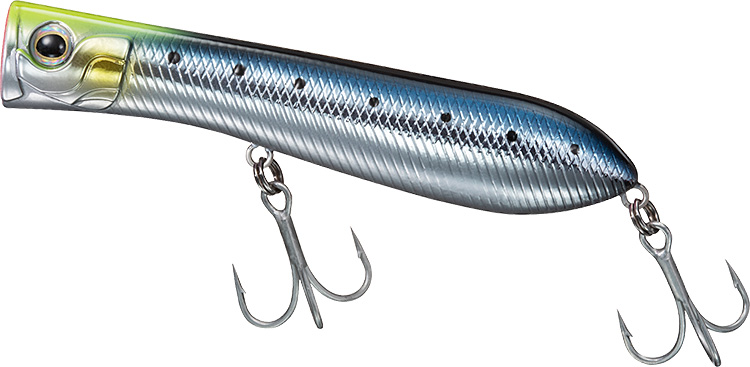 Popper Daiwa Salty Pops 95F col. Chart Head Mekki Popper Daiwa Salty Pops 95F col. Chart Head Mekki
