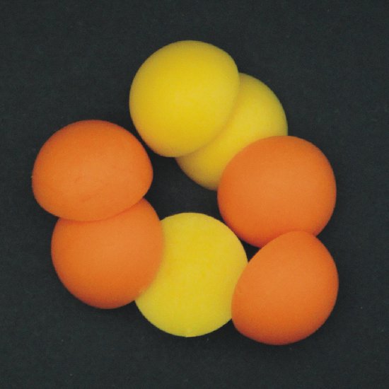 Half BoilIe Mixed Orange & Yellow 15mm