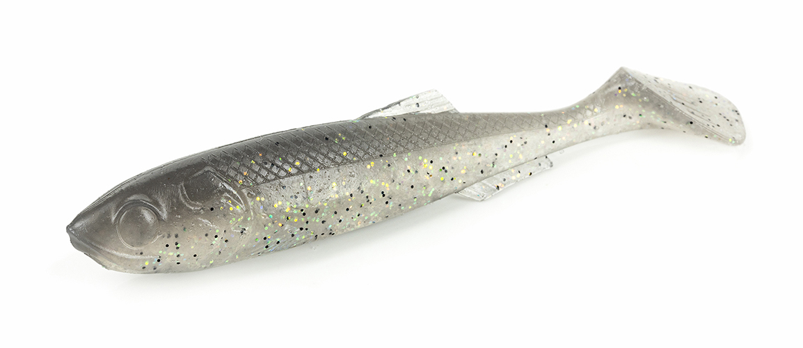 Soft Shad Molix RT Paddle Flex 4" col. 681 Electric Smoke Shad