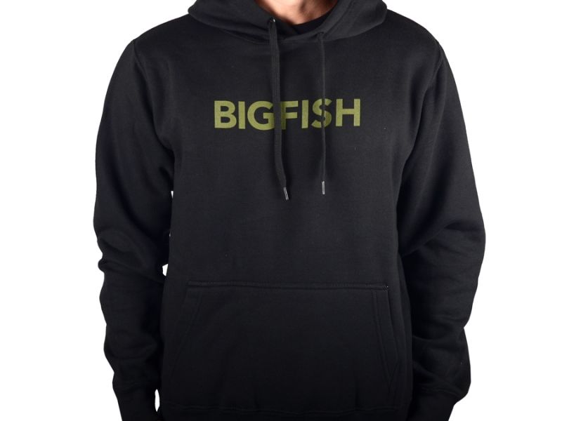 Felpa Cappuccio Big Fish Black NEW tg. S