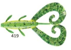 Softbait Reins G Tail Twin 3” col. #419 - Chart Pepper Softbait Reins G Tail Twin 3” col. #419 - Chart Pepper