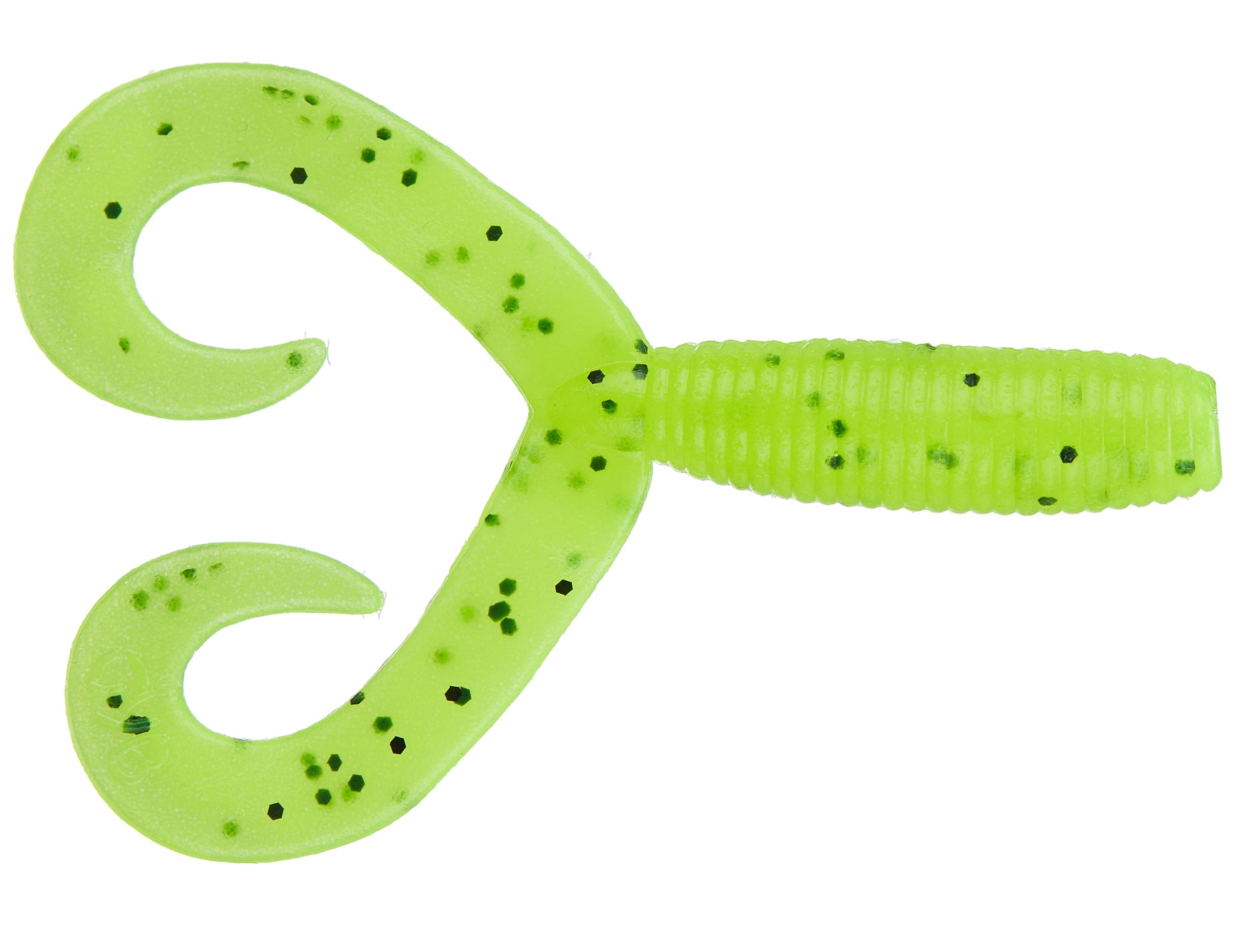 Double Tail Grub 5” col.Chartreuse/Blk Flk