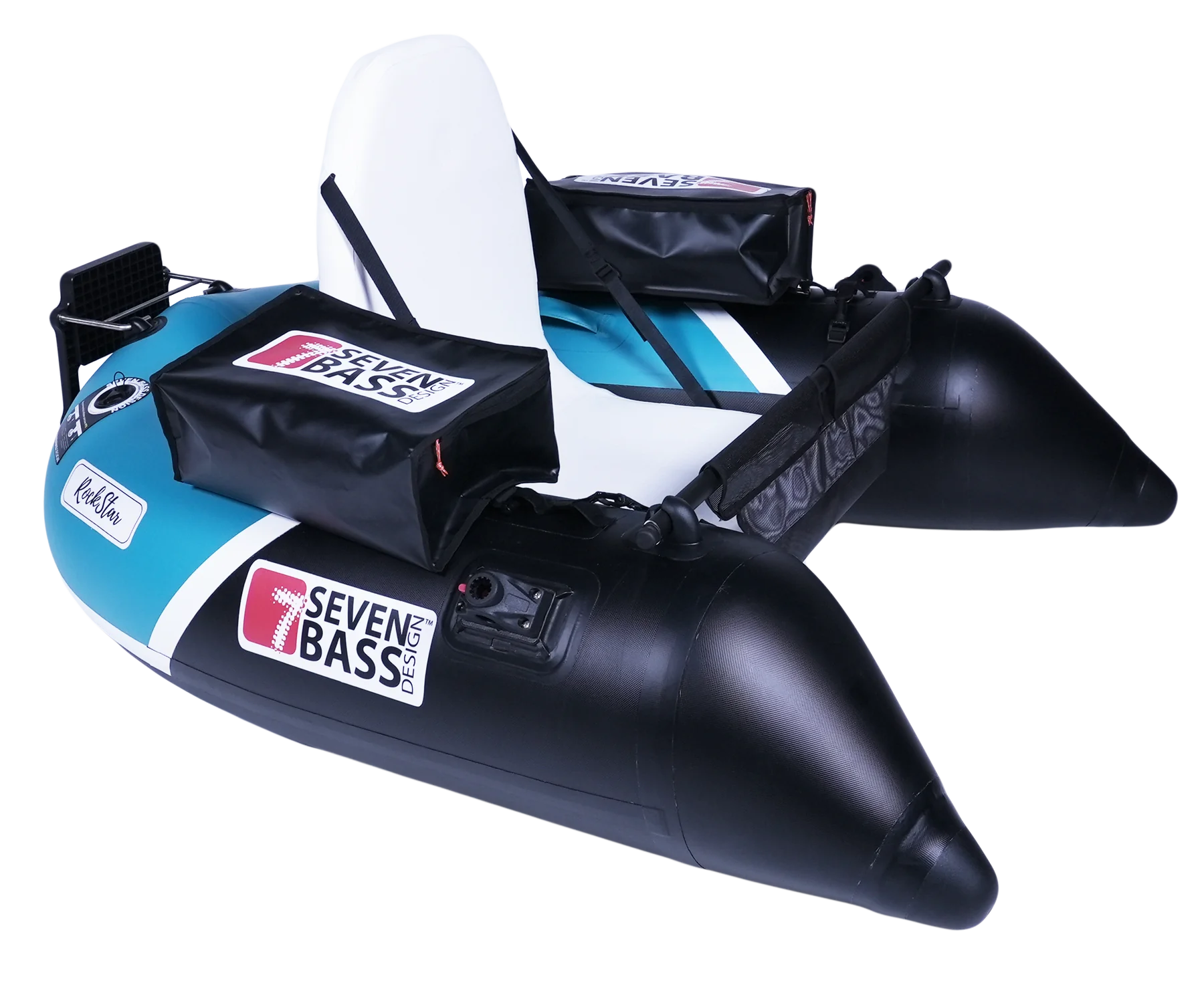Belly Boat in PVC Seven Bass Rockstar col. Black Seafoam Belly Boat in PVC Seven Bass Rockstar col. Black Seafoam