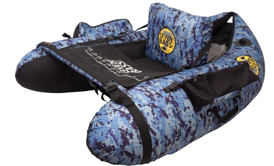 Float tube Seven Bass - Hard Fabric Line - ONE - Bleu