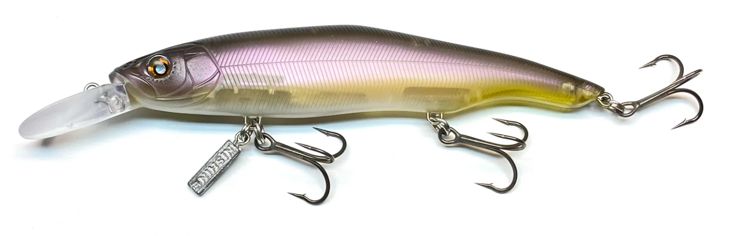 Medium Deep Jerkbait Nishine Erie 115MD col. Ghost Smelt