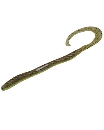 Worm Jackall Flick Curly 4.8” Col. Chartreuse Back Shad
