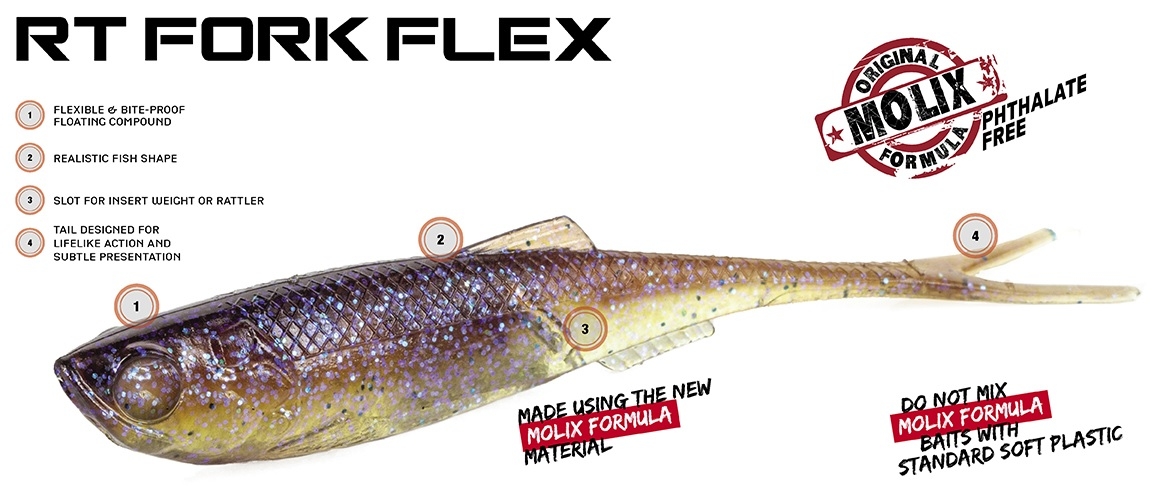 Soft Minnow Molix RT Fork Flex 6"