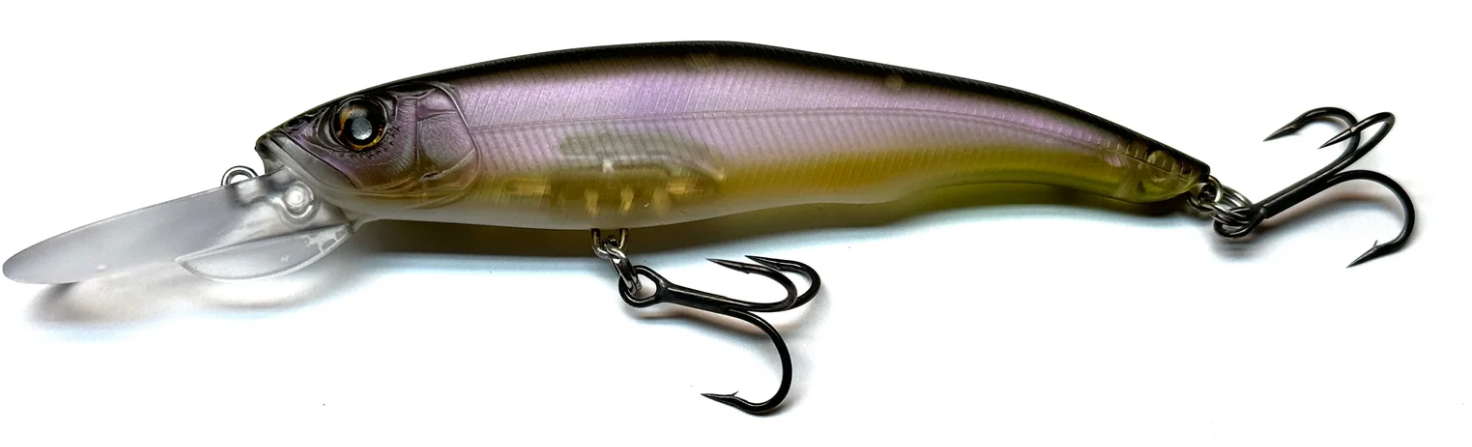 Medium Deep Jerkbait Nishine Erie 95MD Slow Floating col. Ghst Smelt