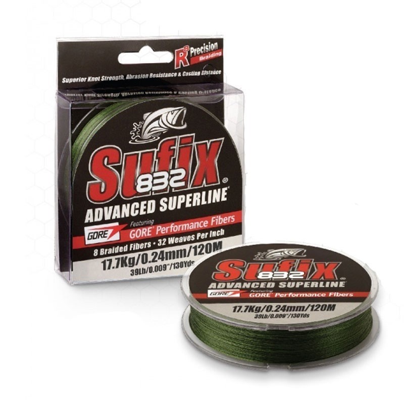 Treccia Sufix 832 Advanced Superline Low Vis Green 120 mt 0,20 mm Treccia Sufix 832 Advanced Superline Low Vis Green 120 mt 0,20 mm