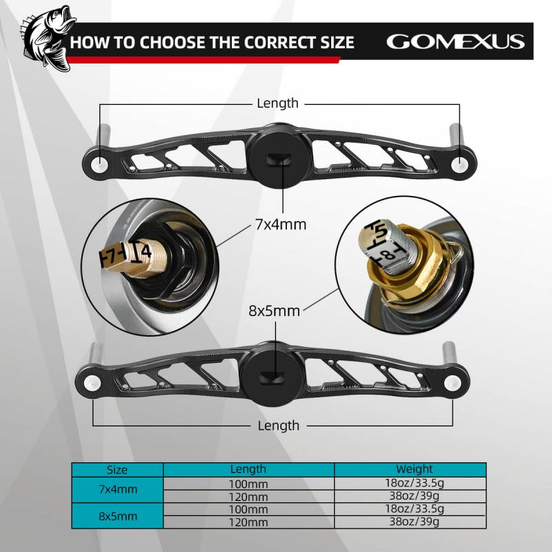 Manetta Doppia Casting Gomexus Aluminum 120mm TPE (Foro 7X4)