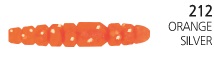 Shad Damiki Hameru Worm A Type 2” Col.D212 Orange Silver Shad Damiki Hameru Worm A Type 2” Col.D212 Orange Silver