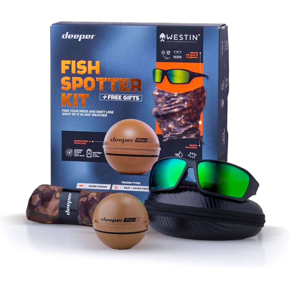 Ecoscandaglio Deeper Chirp+ 2 Fish Spotter Bundle