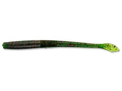 Worm Gary Yamamoto Kut Tail 4" col. 208 Watermelon w/ Black sm Red