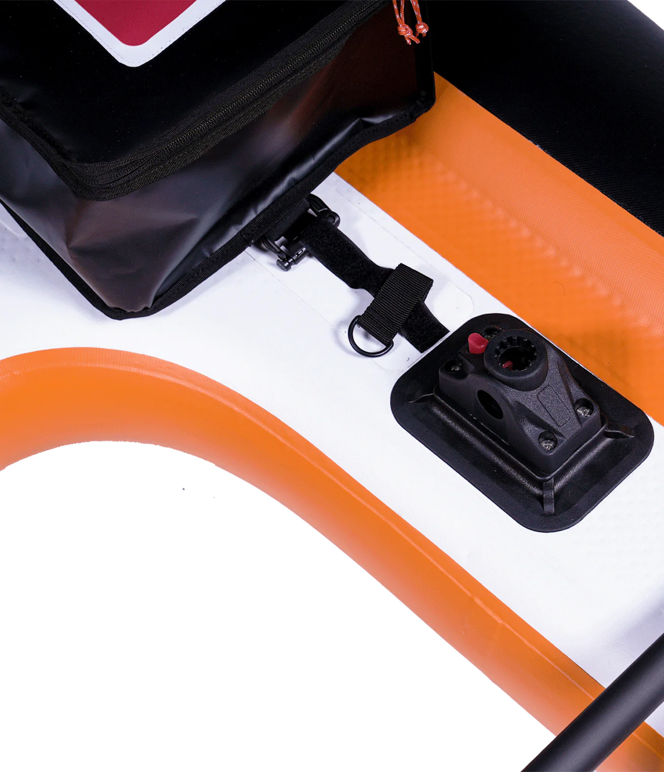Belly Boat in Dropstitch Seven Bass Flatform col. Orange Black