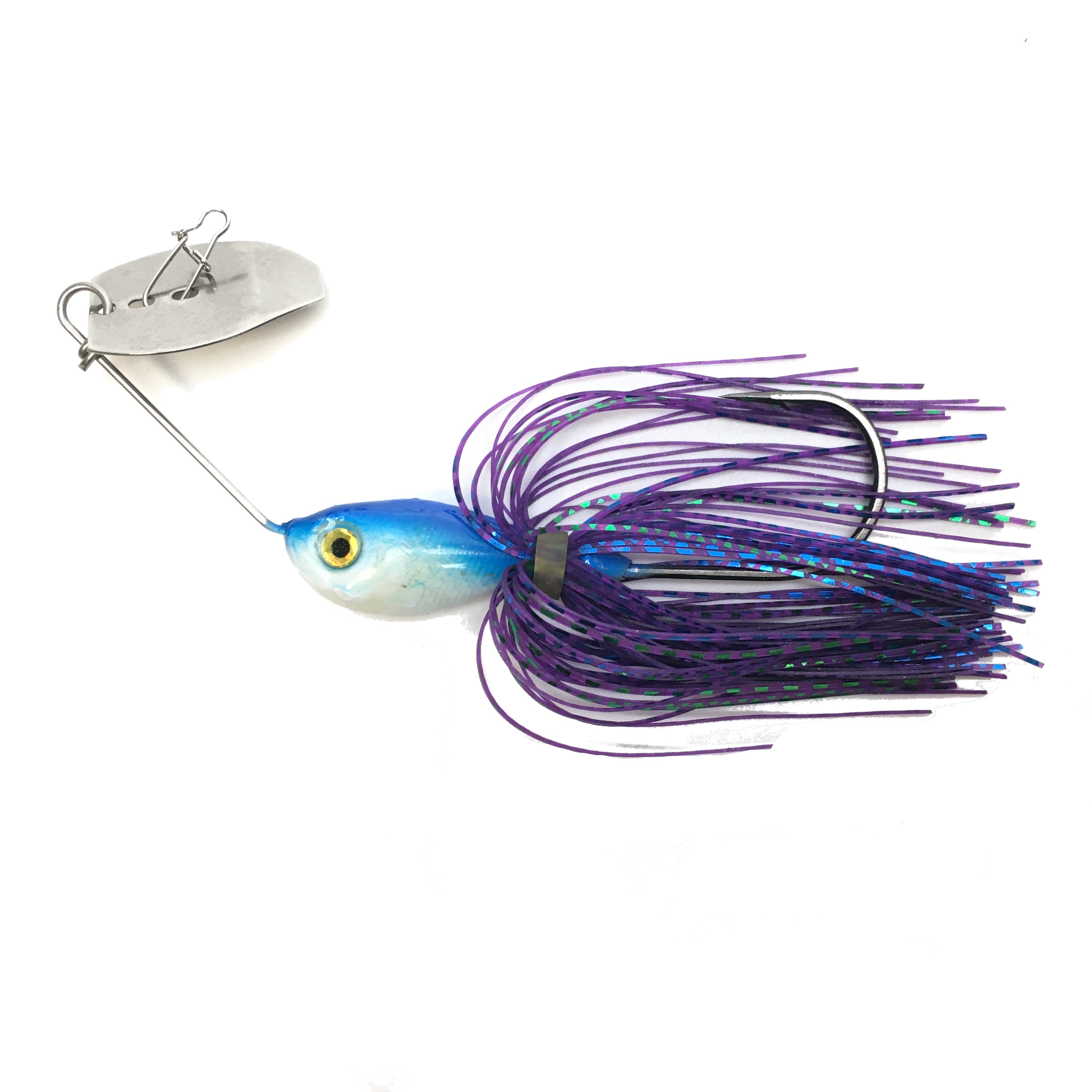 Chatterbait Fin Custom Jigs Pike Shatter col. Blue-White