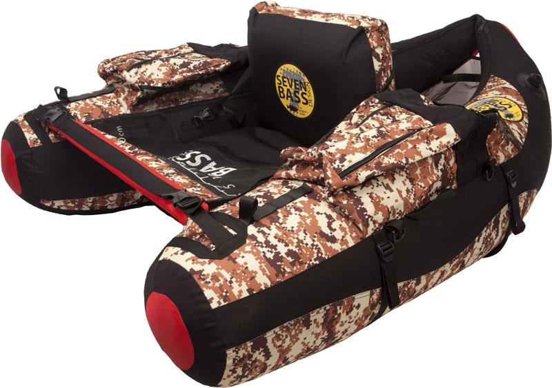 Float tube Seven Bass - Hard Fabric Line - GATOR - Orange