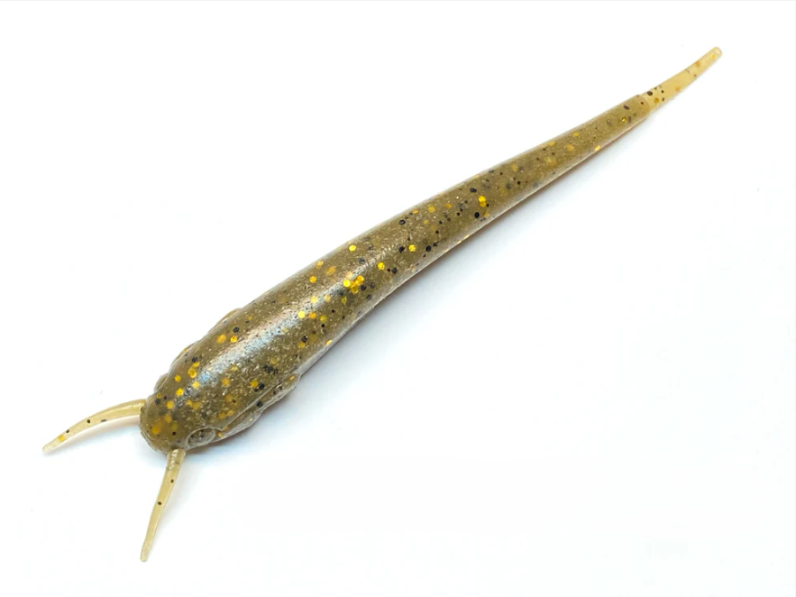 Soft Minnow Nishine Namazu 4” col. Goby with Gold Flake