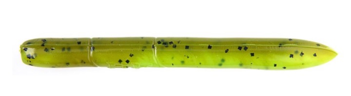 Stick Worm Black Flagg Bigg Butt XS 3.25" Col. #112 Green Pumpkin Ch