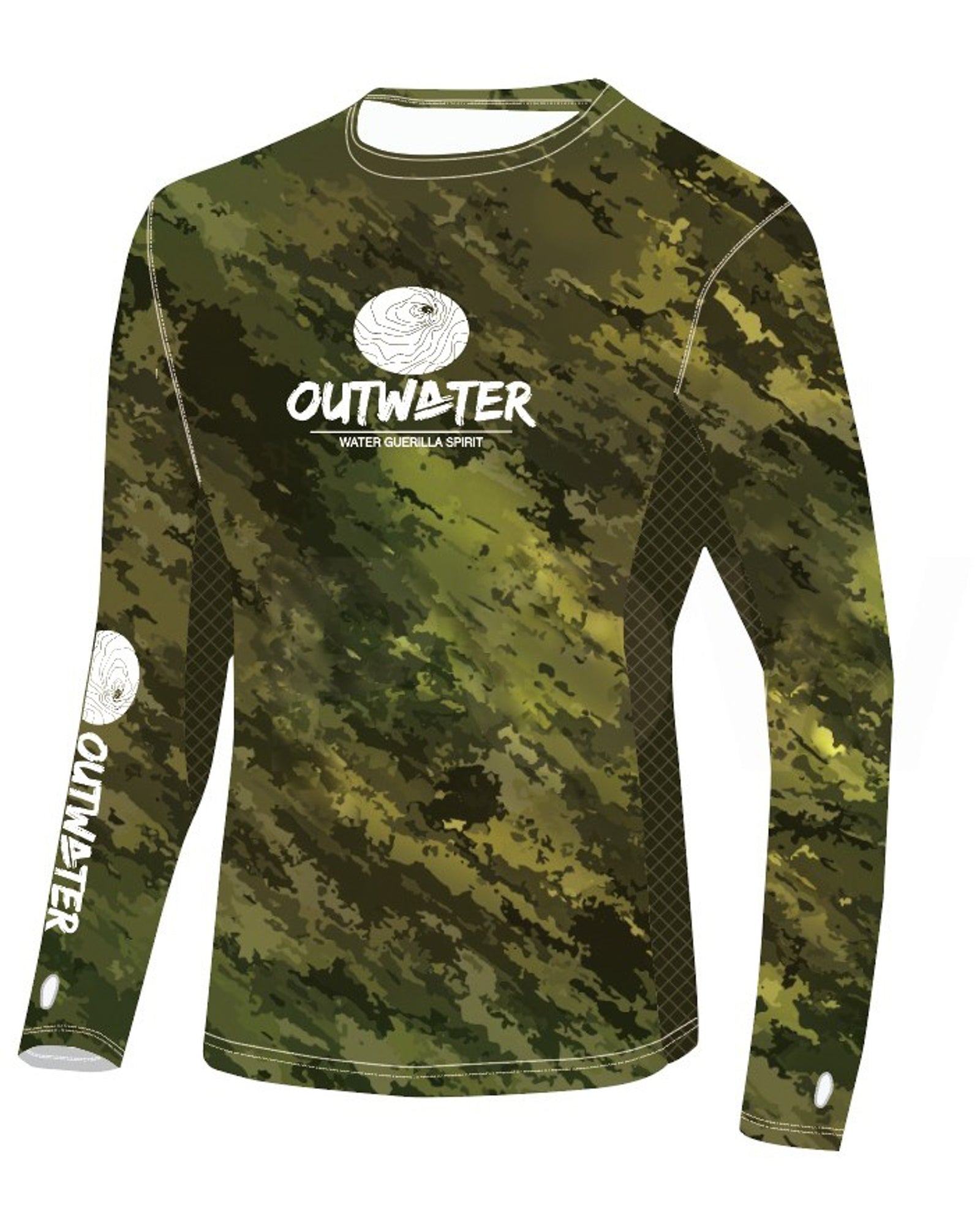 Maglia Anti-UV Outwater Spreks col. Green Forest