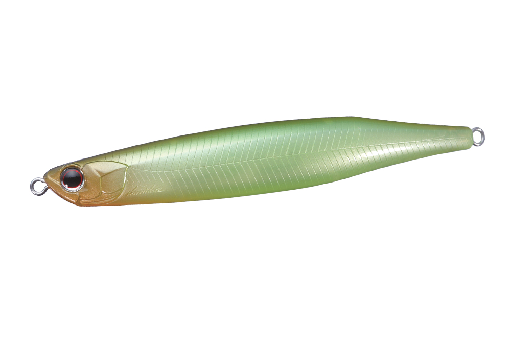 Topwater Jerkbait OSP Bent Minnow 86F col. G35 Ghost Lime Chart