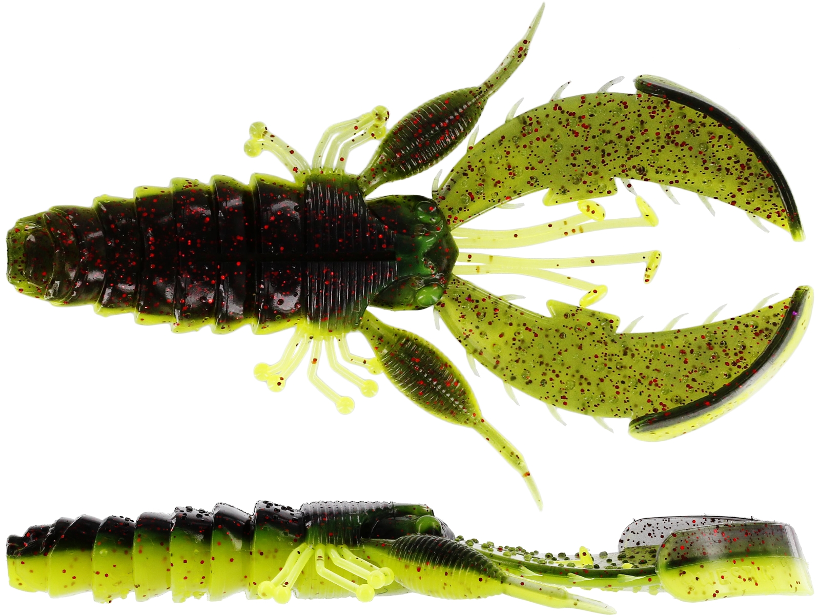 Gambero Westin CreCraw Creaturebait 10cm col. Black/Chartreuse 4pc