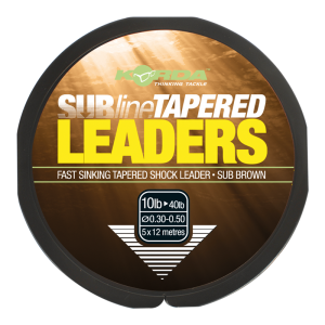 Leader Conico Korda Subline Tapered Leader 0.30-0.50mm/ Brown