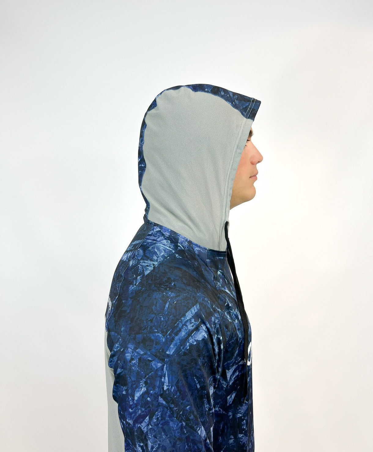 Maglia con Cappuccio Anti-UV Outwater Guerilla col. Dark Blue
