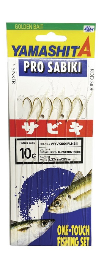 Terminale Pronto Yamashita Pro Sabiki WYVK600FLNBS Hook Size 10G
