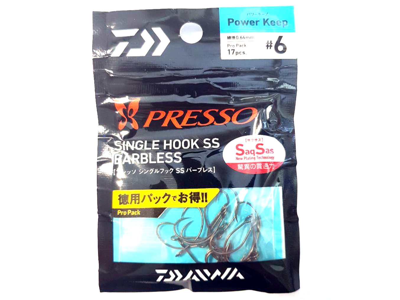 Amo Daiwa Presso Single Hook SS Barbless POWER KEEP