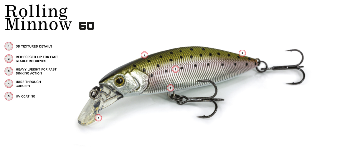 Artificiale Molix Rolling Minnow 60 FS BS