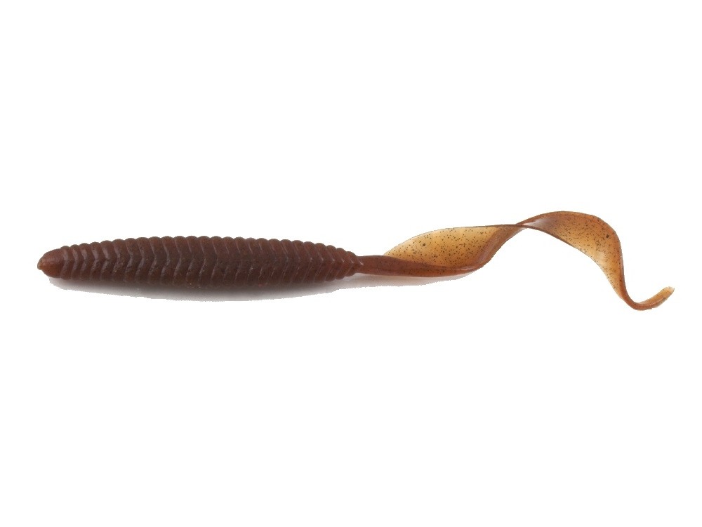Worm Damiki Leeches Tail 5” Col. D414 Pumpkin Seed