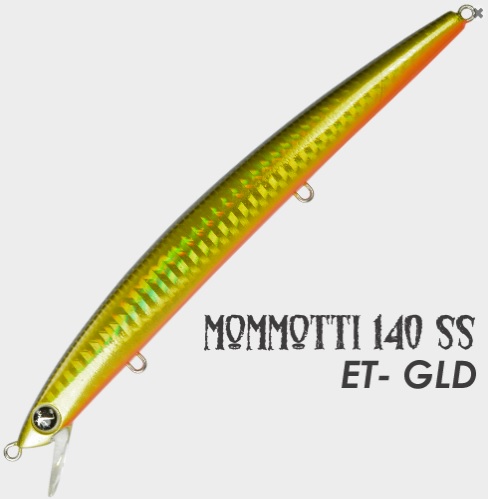 Jerkbait Seaspin Mommotti SS 140 (Slow Sinking) 16 gr col. ET-GOLD Jerkbait Seaspin Mommotti SS 140 (Slow Sinking) 16 gr col. ET-GOLD