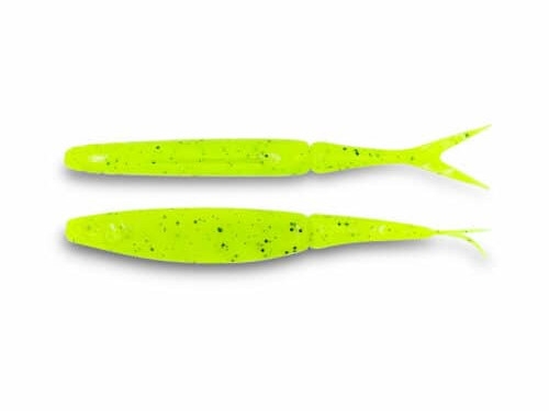 V-Tail Soft Jerk PXS Alburno 5” col. 001 Chartreuse / Pepper