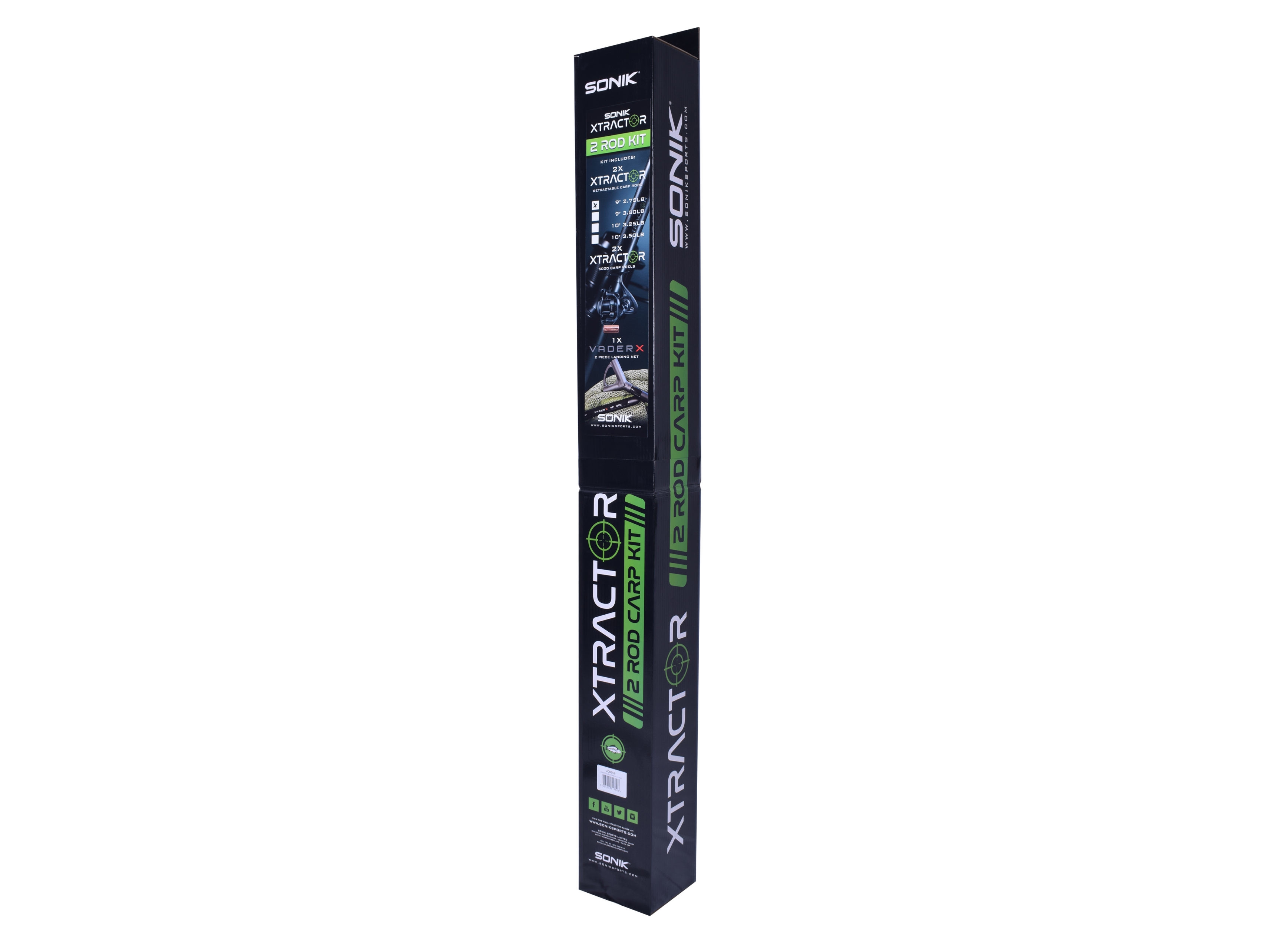 Kit Sonik Xtractor 2 rod carp kit 10' 3.50lb Kit Sonik Xtractor 2 rod carp kit 10' 3.50lb