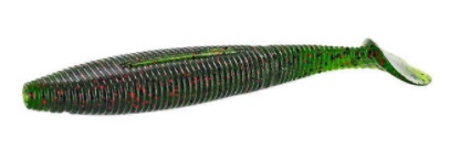 Soft Shad Yamamoto Heart Tail 4,5” col. 208 Watermelon w/lg black, s Soft Shad Yamamoto Heart Tail 4,5” col. 208 Watermelon w/lg black, s