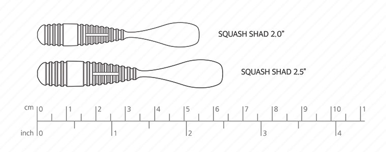 Paddletail Damiki Squash Shad 2”