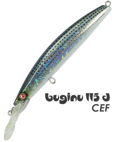 Minnow Seaspin Buginu 115 Deep 24 gr Slow Sinking col. CEF Minnow Seaspin Buginu 115 Deep 24 gr Slow Sinking col. CEF