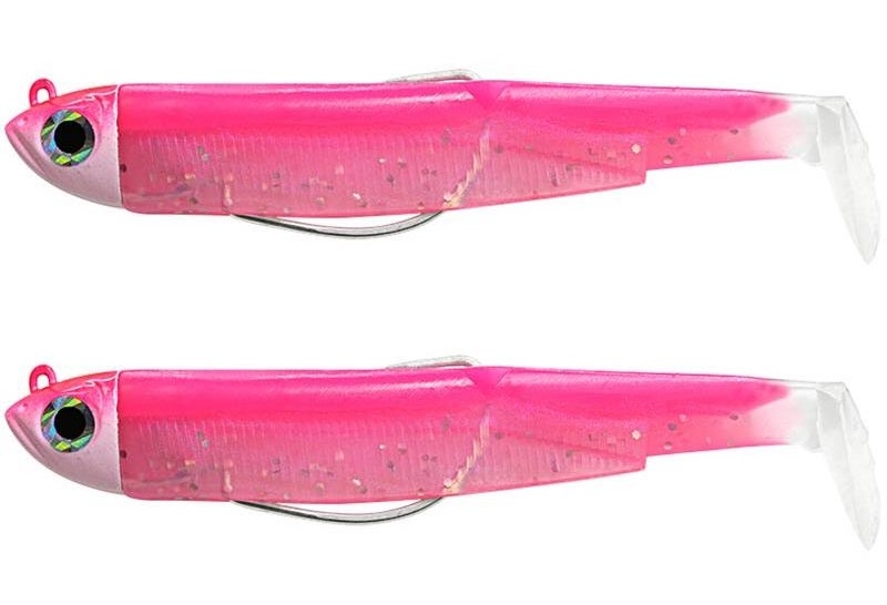 Double Combo Fiiish Black Minnow 90 n°2 Shore 5 g col. Fluo Pink UV