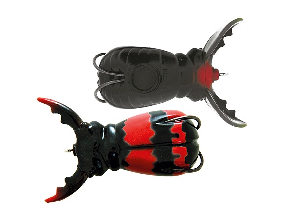 Topwater Hybrid Baits Supernato Beetle Baby col. 221 Black Red Str.