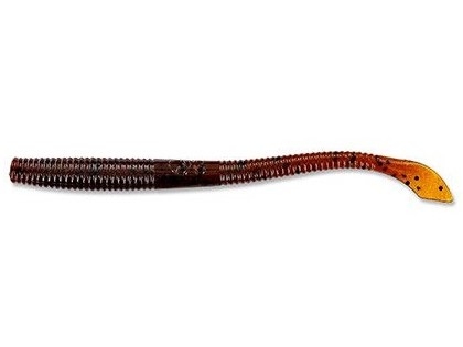 Worm Gary Yamamoto Kut Tail 4" col. 286 Dk Pumpkin W/Lg Blk