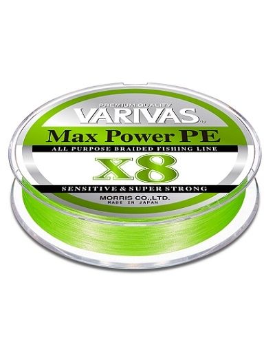 Treccia Varivas Max power PE X8 Lime Green 150mt 14,5lb PE 0,6