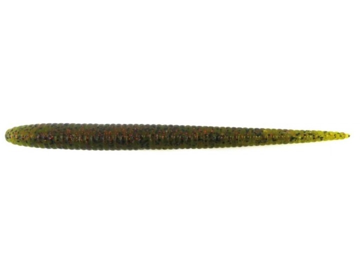 Worm Damiki Stinger (Floating) 5.5” Col. 205 Green Pumpkin Red